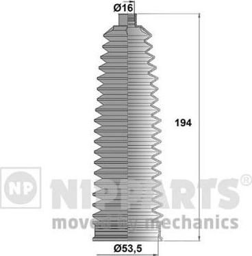 NIPParts N2840911 комплект пылника, рулевое управление на CHEVROLET CRUZE Station Wagon (J308)