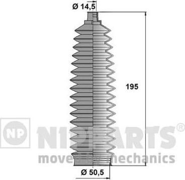 NIPParts N2842034 комплект пылника, рулевое управление на TOYOTA HILUX III пикап (KUN_, TGN_, LAN_, GGN_)