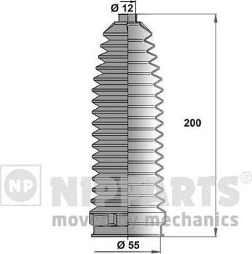 NIPParts N2843019 комплект пылника, рулевое управление на OPEL VECTRA A (86_, 87_)