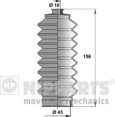 NIPParts N2844012 комплект пылника, рулевое управление на HONDA ACCORD VI (CG, CK)