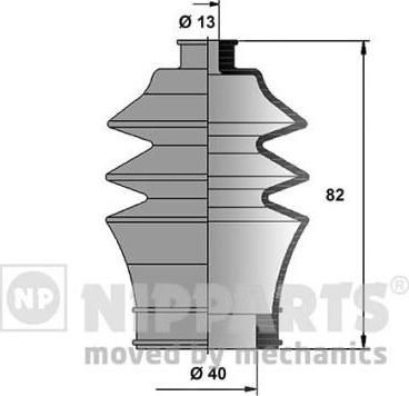 NIPParts N2844019 комплект пылника, рулевое управление на HONDA PRELUDE IV (BB)