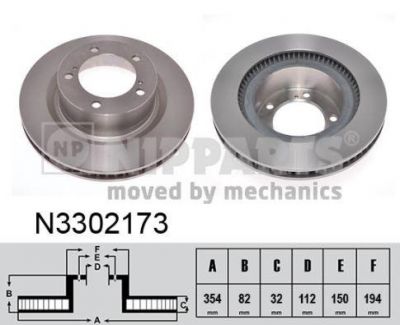 NIPPARTS Диск тормозной TOYOTA LAND CRUISER J200/LEXUS LX570 08- передний (435120C020, N3302173)