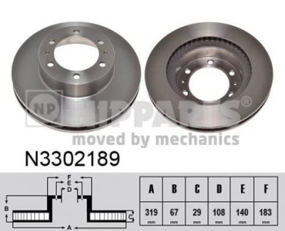 NIPPARTS Диск тормозной TOYOTA LAND CRUISER 150 10- передний (N3302189)