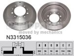 NIPPARTS Диск тормозной MITSUBISHI OUTLANDER/ASX 12- (N3315036)