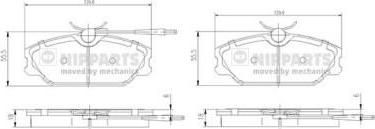 NIPParts N3600917 комплект тормозных колодок, дисковый тормоз на RENAULT SPORT SPIDER (EF0_)