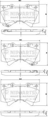 NIPPARTS Колодки тормозные перед. TOYOTA Land Cruiser (J200) 4,5D/4,7L 08-> (0446560280, N3602136)