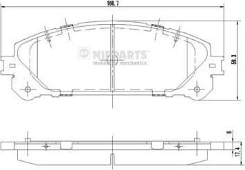 NIPPARTS Колодки тормозные LEXUS RX 350/450h 09- передние (N3602139)