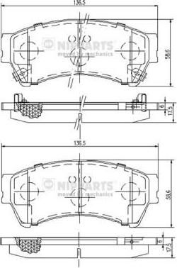 NIPPARTS Колодки торм. MAZDA 6 07- пер. (GSYD3328ZA, N3603071)