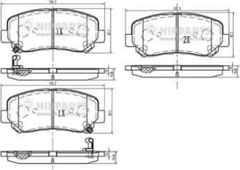 Nipparts Колодки тормозные MAZDA CX-5 11- передние (N3603073)