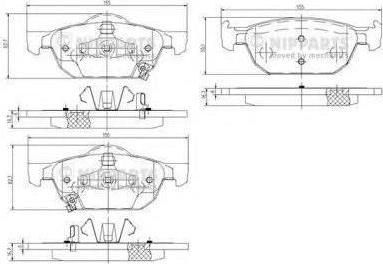 NIPPARTS Колодки торм. HONDA ACCORD 08- пер. (45022TL1G01, N3604067)