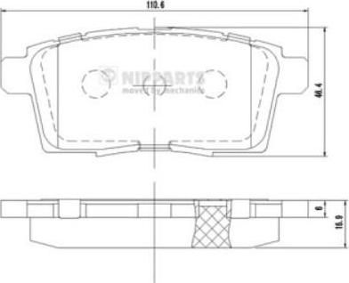 NIPPARTS Колодки торм. MAZDA MPV 06- / CX-7 07- зад. (L2Y72648Z, N3613024)