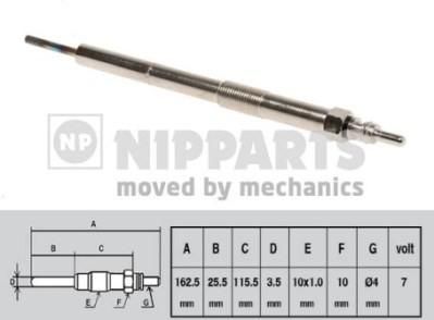 NIPParts N5711033 свеча накаливания на OPEL MOVANO B фургон