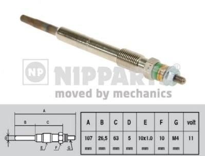 NIPParts N5718002 свеча накаливания на PEUGEOT 406 купе (8C)