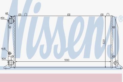 NISSENS Радиатор VAG A80 1.6-2.0 86-94 (893121253A, 604361)
