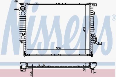 NISSENS Радиатор E30 2.0-3.0 85-97 (17111702765, 60619A)