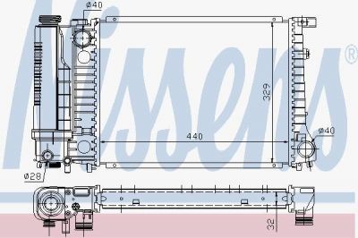 NISSENS Радиатор E30 316/318 88-92 (17111723537, 60735A)