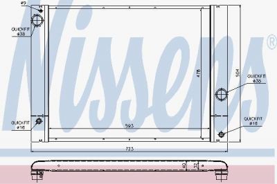 NISSENS Радиатор основной E60 2,0L mot.N46 06-10 /АКПП (60772)