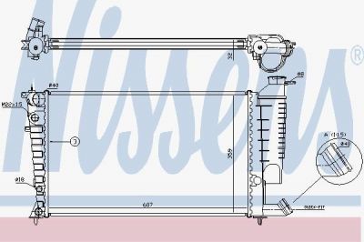 Nissens 61317A радиатор, охлаждение двигателя на PEUGEOT 306 кабрио (7D, N3, N5)