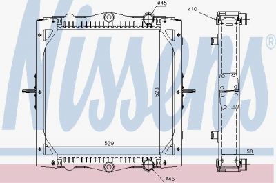 Nissens 61445A радиатор, охлаждение двигателя на DAF LF 45