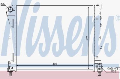 Nissens 61935 радиатор, охлаждение двигателя на FIAT PANDA VAN (312_, 312)