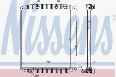 Nissens 619730 радиатор, охлаждение двигателя на IVECO EuroTrakker