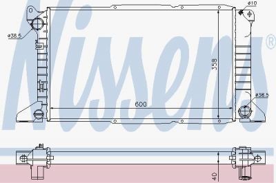 NISSENS Радиатор охлаждения двигателя FORD TRANSIT (94-) 2.5 TD (1671826, 62081A)