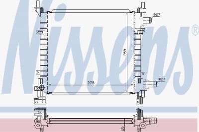 Nissens 620831 радиатор, охлаждение двигателя на FORD KA (RB_)