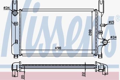 Nissens 62117A радиатор, охлаждение двигателя на FORD FIESTA фургон (FVD)
