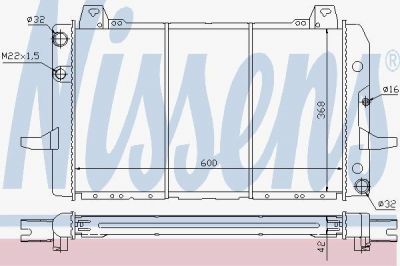 Nissens 62227 радиатор, охлаждение двигателя на FORD SIERRA (GBG, GB4)