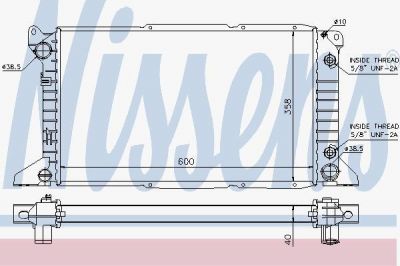 Nissens 62243 радиатор, охлаждение двигателя на FORD TRANSIT c бортовой платформой/ходовая часть (E_ _)