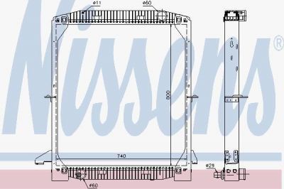 NISSENS Радиатор, охлаждение двигателя (62343A)
