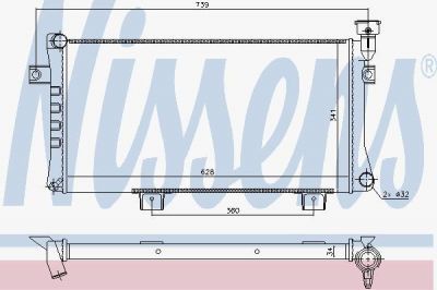 Nissens 623556 радиатор, охлаждение двигателя на LADA NIVA (2121)