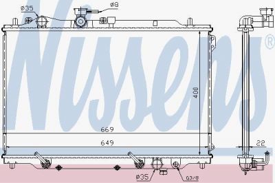 Nissens 62444A радиатор, охлаждение двигателя на MAZDA 626 III Station Wagon (GV)