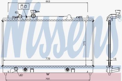 Nissens 62465A радиатор, охлаждение двигателя на MAZDA 6 Hatchback (GG)