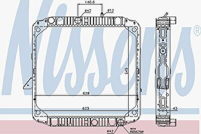 Nissens 62563 радиатор, охлаждение двигателя на MERCEDES-BENZ LK/LN2