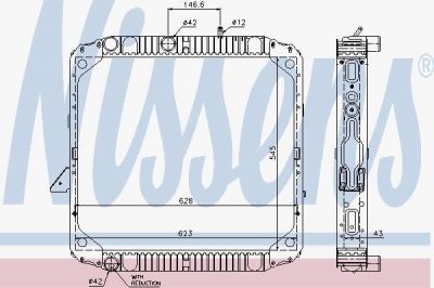 Nissens 62564 радиатор, охлаждение двигателя на MERCEDES-BENZ LK/LN2