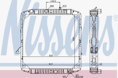 Nissens 62565 радиатор, охлаждение двигателя на MERCEDES-BENZ LK/LN2