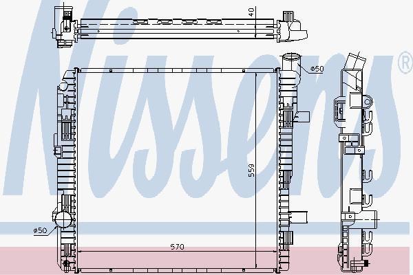 Nissens 62626A радиатор, охлаждение двигателя на MERCEDES-BENZ VARIO автобус