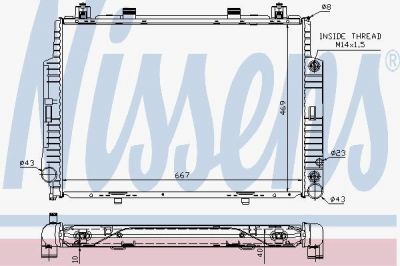 NISSENS Радиатор MB W140 4.2/5.0/6.0 91-100 (1405001403, 62716A)