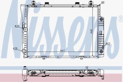 NISSENS Радиатор MB W140 (300SE) АКПП 93- (1405002103, 62746A)