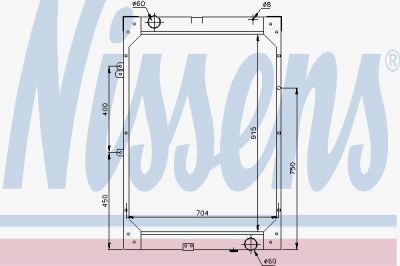 Nissens 62871 радиатор, охлаждение двигателя на MAN F 90 Unterflur