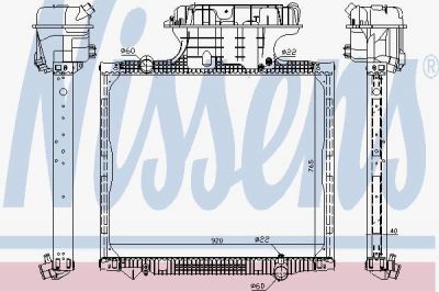 Nissens 62875 радиатор, охлаждение двигателя на MAN TGA