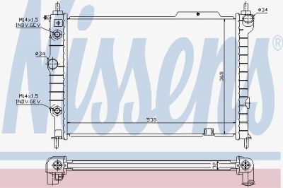 Nissens 63061A радиатор, охлаждение двигателя на OPEL ASTRA F универсал (51_, 52_)