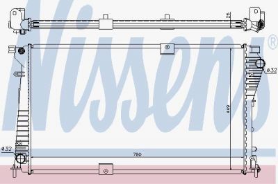 Nissens 630709 радиатор, охлаждение двигателя на NISSAN PRIMASTAR фургон (X83)