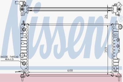 NISSENS Радиатор основной OPEL Vectra B 1.6/1.8/2.0L all АКПП 95-02 (630771)