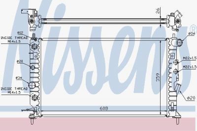 Nissens 63078A радиатор, охлаждение двигателя на OPEL VECTRA B универсал (31_)