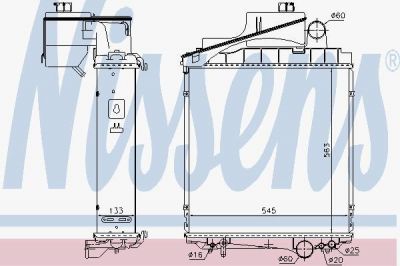 Nissens 63482 радиатор, охлаждение двигателя на JOHN DEERE Series 6020