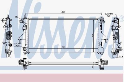 NISSENS Радиатор основной CITROEN/FIAT/PEUGEOT all Bus 06->/780x368x32mm (63555A)