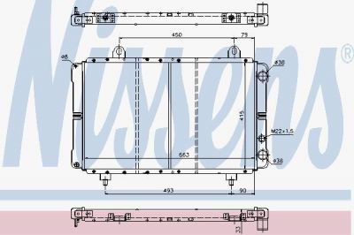Nissens 63561 радиатор, охлаждение двигателя на FIAT DUCATO Panorama (280)
