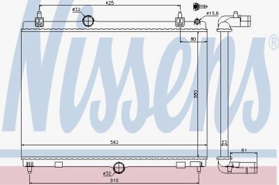 Nissens 636008 радиатор, охлаждение двигателя на PEUGEOT 508